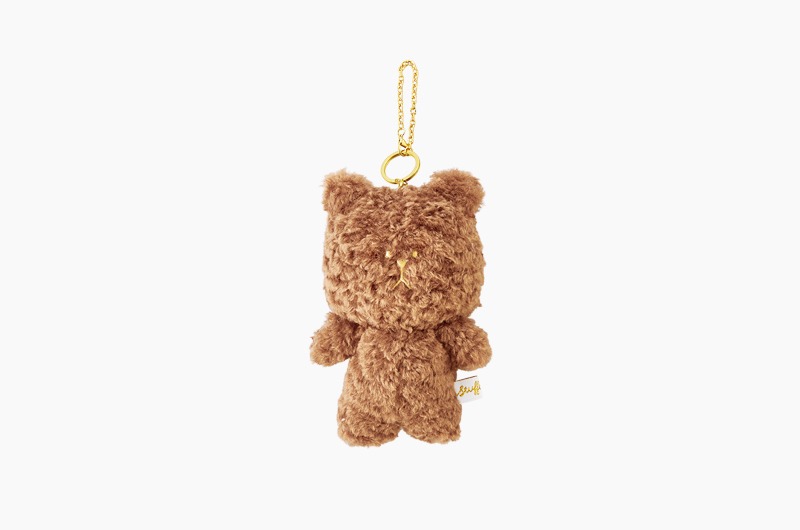 CURLY BROWN SLOTH KEY RING