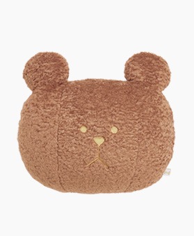 CURLY BROWN SLOTH FACE CUSHION